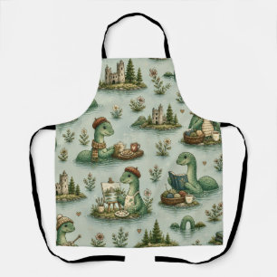 Cozy Cryptids Nessie Loch Ness Monster hobbies  Apron
