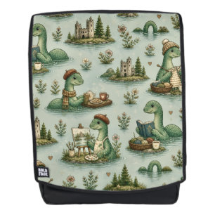 Cozy Cryptids Nessie Loch Ness Monster hobbies Backpack