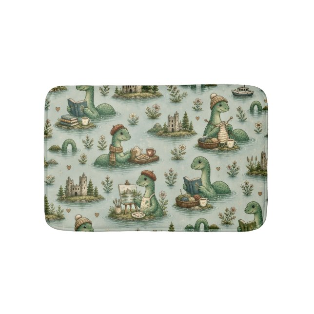 Cozy Cryptids Nessie Loch Ness Monster hobbies  Bath Mat (Front)