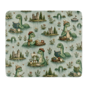 Cozy Cryptids Nessie Loch Ness Monster hobbies Cutting Board