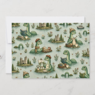 Cozy Cryptids Nessie Loch Ness Monster hobbies Invitation