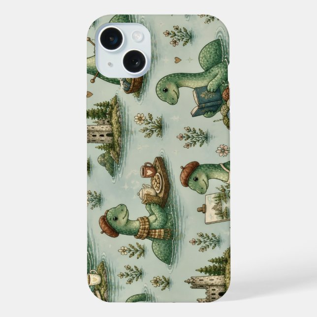 Cozy Cryptids Nessie Loch Ness Monster hobbies  iPhone Case (Back)