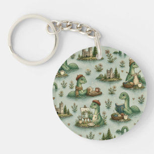 Cozy Cryptids Nessie Loch Ness Monster hobbies Keychain