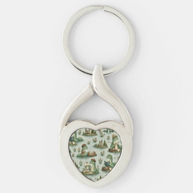 Cozy Cryptids Nessie Loch Ness Monster hobbies  Keychain (Front)