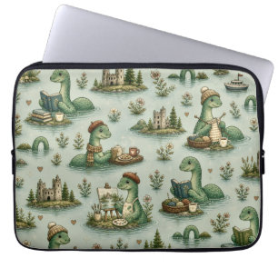 Cozy Cryptids Nessie Loch Ness Monster hobbies Laptop Sleeve