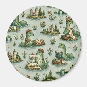 Cozy Cryptids Nessie Loch Ness Monster hobbies Magnet