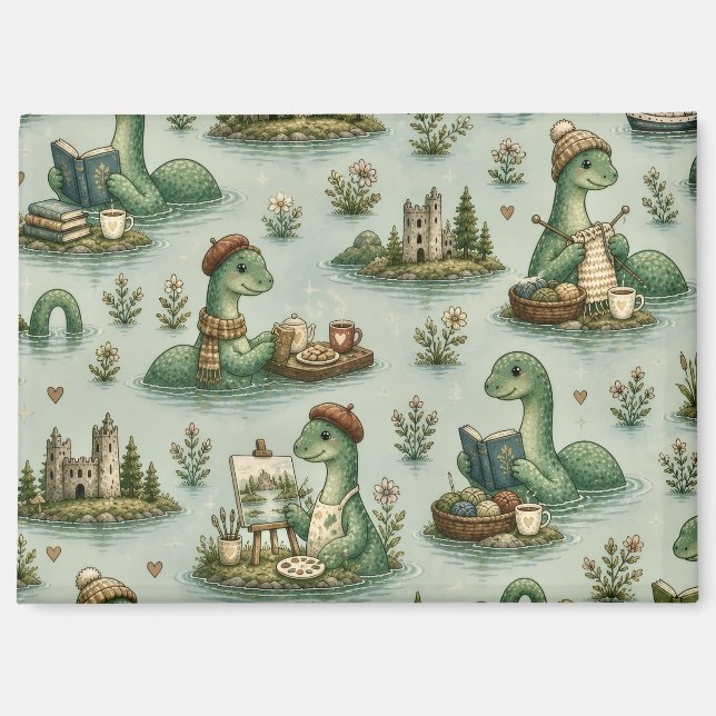 Cozy Cryptids Nessie Loch Ness Monster hobbies  Magnet (Front)