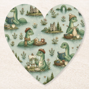 Cozy Cryptids Nessie Loch Ness Monster hobbies Paper Coaster