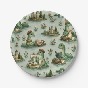 Cozy Cryptids Nessie Loch Ness Monster hobbies  Paper Plate
