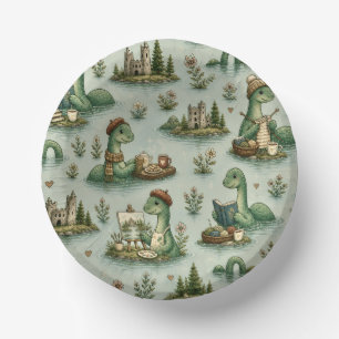 Cozy Cryptids Nessie Loch Ness Monster hobbies  Paper Plate