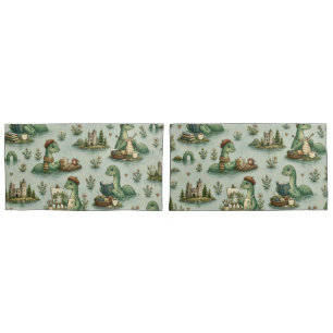 Cozy Cryptids Nessie Loch Ness Monster hobbies  Pillowcase