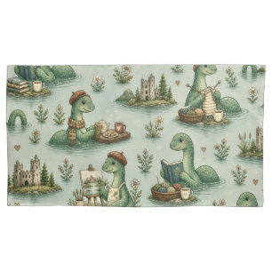 Cozy Cryptids Nessie Loch Ness Monster hobbies  Pillowcase