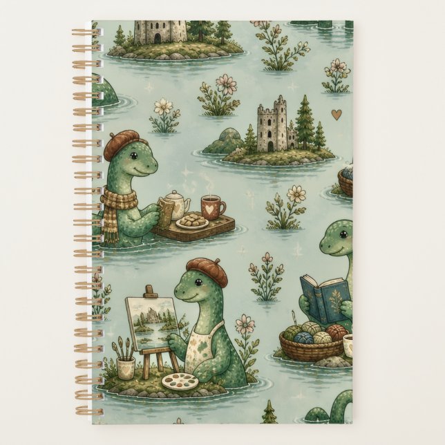 Cozy Cryptids Nessie Loch Ness Monster hobbies  Planner (Front)