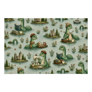 Cozy Cryptids Nessie Loch Ness Monster hobbies  Poster