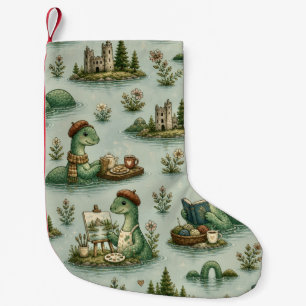 Cozy Cryptids Nessie Loch Ness Monster hobbies Small Christmas Stocking