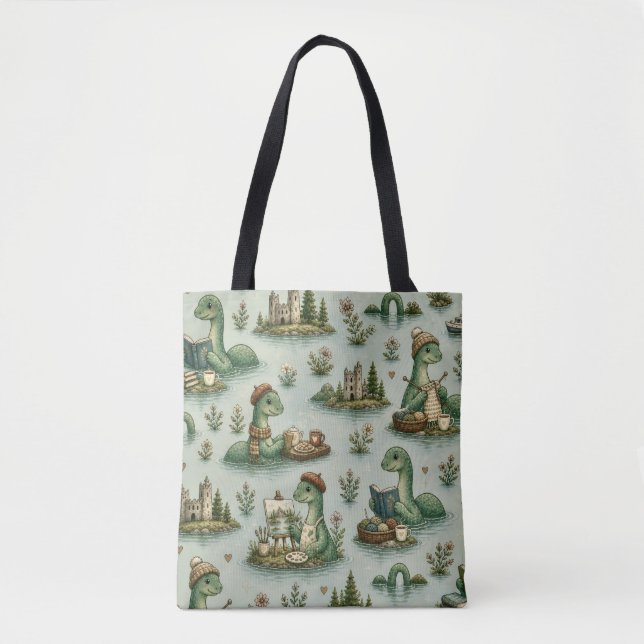 Cozy Cryptids Nessie Loch Ness Monster hobbies  Tote Bag (Front)