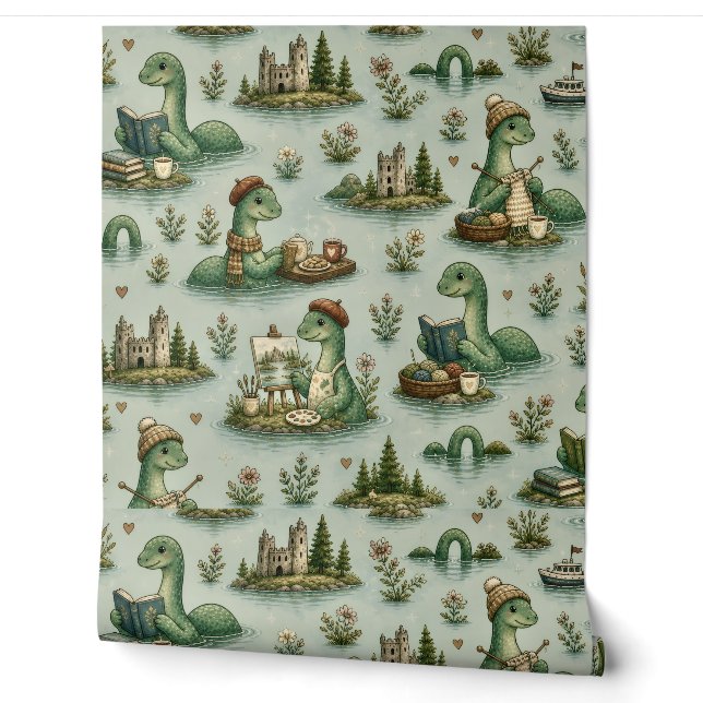 Cozy Cryptids Nessie Loch Ness Monster hobbies  Wallpaper (Unrolling)