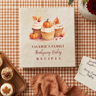 Cozy Cupcakes Thanksgiving Baking Recipes MH26 Binder
