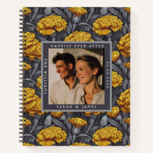 Cozy Custom Carnation Accent Mountain Wedding Notebook