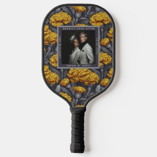 Cozy Custom Carnation Accent Mountain Wedding Pickleball Paddle