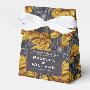 Cozy Custom Carnation Inspired Backyard Wedding Favor Box