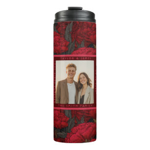 Cozy Custom Carnation Inspired Spring Wedding Thermal Tumbler
