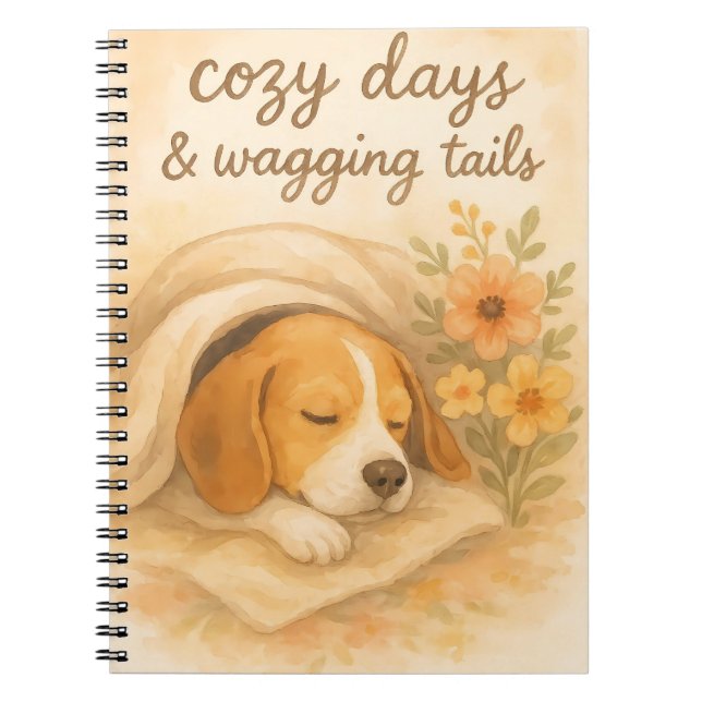 Cozy Days & Wagging Tails Notebook (Front)