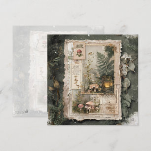 Cozy Deep Winter Cottagecore Scrapbook Page  Invitation