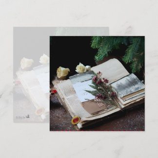 Cozy Deep Winter Cottagecore Scrapbook Page  Invitation