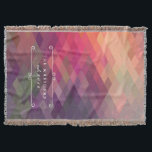 Cozy Diamond Pattern Personalized Throw Blanket<br><div class="desc">Cozy Diamond Pattern Personalized Throw Blanket by Orabella Prints.  Easy to customize with your own text.  Perfect for a wedding or Christmas gift!</div>