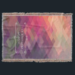 Cozy Diamond Pattern Personalized Throw Blanket<br><div class="desc">Cozy Diamond Pattern Personalized Throw Blanket by Orabella Prints.  Easy to customize with your own text.  Perfect for a wedding or Christmas gift!</div>