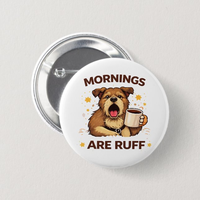 Cozy Dog Illustration 2 Inch Round Button (Front & Back)