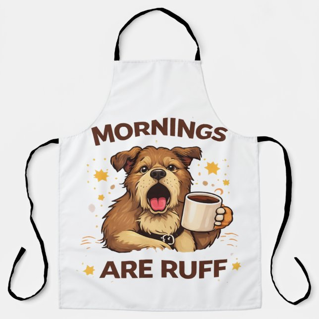 Cozy Dog Illustration Apron (Front)