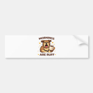 Cozy Dog Illustration Bumper Sticker