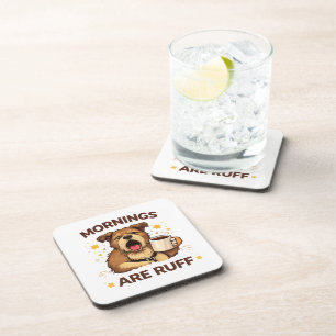 Cozy Dog Illustration Coaster