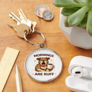 Cozy Dog Illustration Keychain