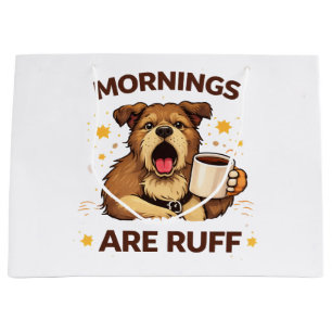 Cozy Dog Illustration Large Gift Bag