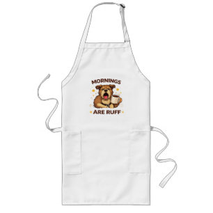 Cozy Dog Illustration Long Apron
