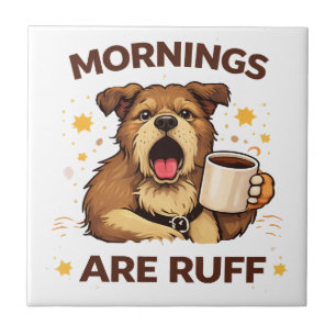 Cozy Dog Illustration Tile