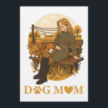 Cozy Dog Mom Bonding Moment With Her Companion Invitation<br><div class="desc">Celebrate the unconditional love of a Dog Mom with this cozy, heartwarming illustration. It captures a peaceful moment: a woman relaxing on a wooden bench while her loyal puppy rests lovingly beside her. Soft colors and gentle lines create a warm, calm, and comforting atmosphere. This design is perfect for any...</div>