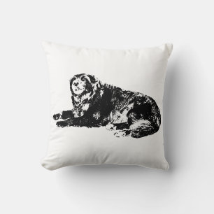 Cozy Dog Silhouette Pillow for Autumn