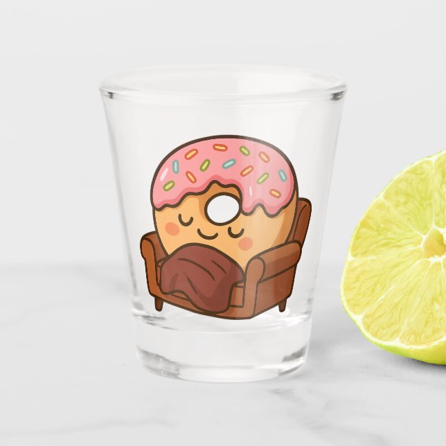 Cozy Doughnut Nap Shot Glass (Front)