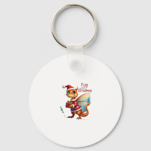 Cozy Dragonfly Christmas Keychain