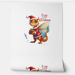 Cozy Dragonfly Christmas Wallpaper