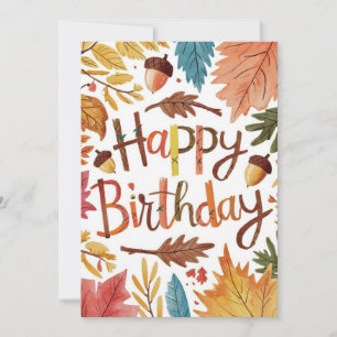 Cozy Dreamy Pumpkin Autumn Fall Happy Birthday Card