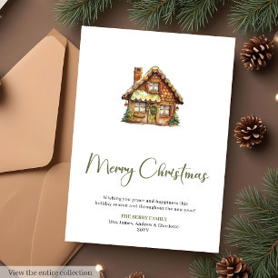 Cozy Editable Script Font Christmas Greeting Card