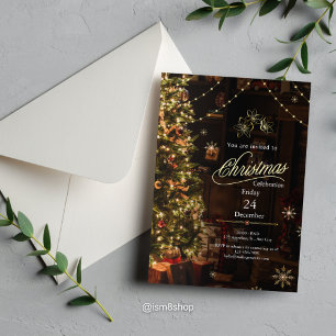 Cozy & Elegant Christmas Celebration Invitation