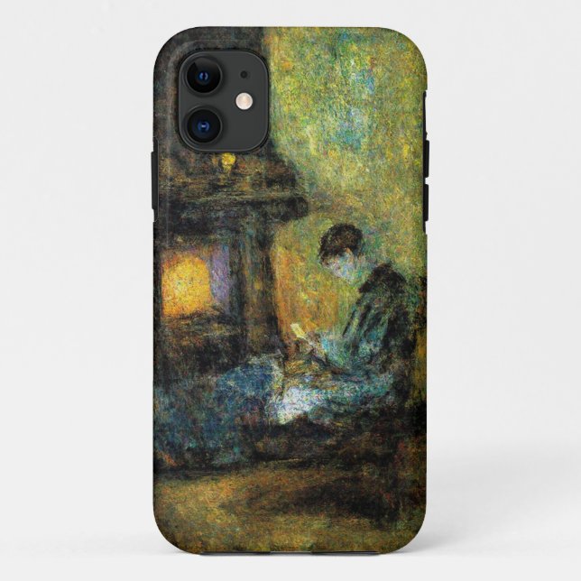 Cozy Evening Reader Artistic Mobile Case (Back)