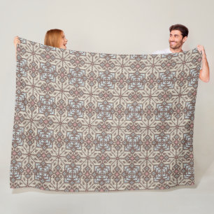 Cozy Fair Isle Knitted Pattern Christmas Fleece Blanket