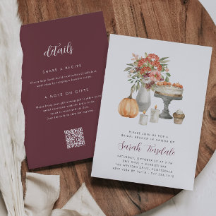 Cozy Fall All-in-One Bridal Shower Brunch Invitation
